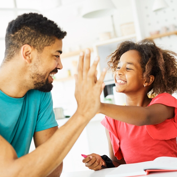 Man And Child Hi Five