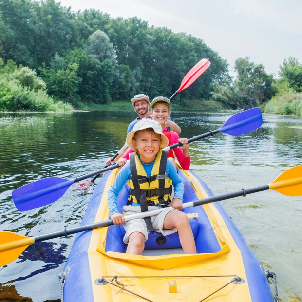 Family In Kayak