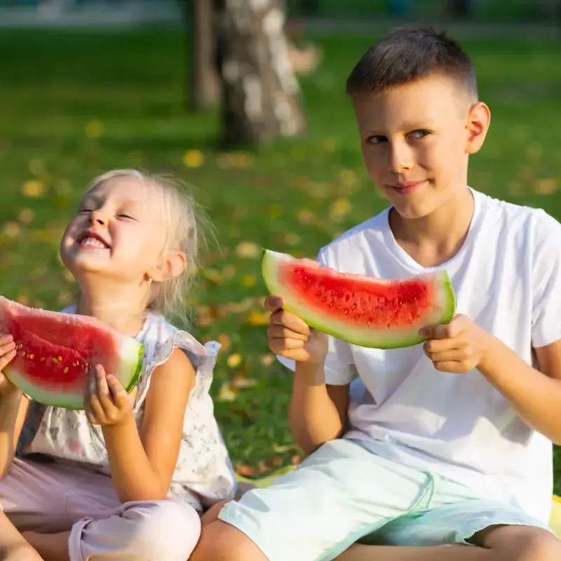 Siblings seeing one another at sibling contact 